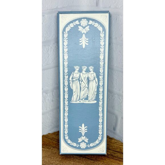 VINTAGE Avon AVONSHIRE BLUE Mirror, Hair Brush & Comb Vanity Set New 1974 Cameo - Picture 10 of 11